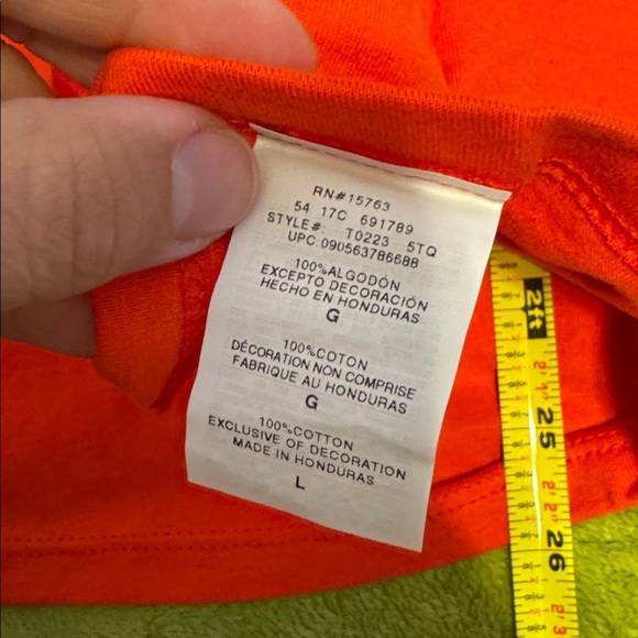 Champion Men's Bright Orange Short Sleeve Tee Sz Large NWT - Picture 6 of 7